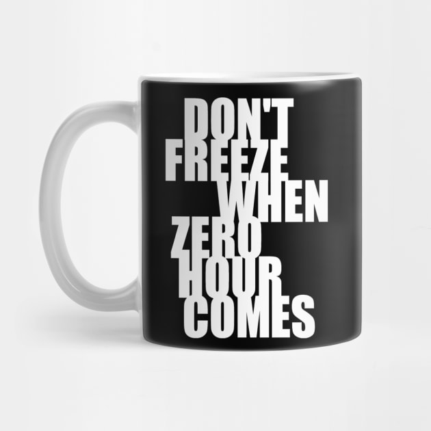 Don't Freeze (white) by Philter Design